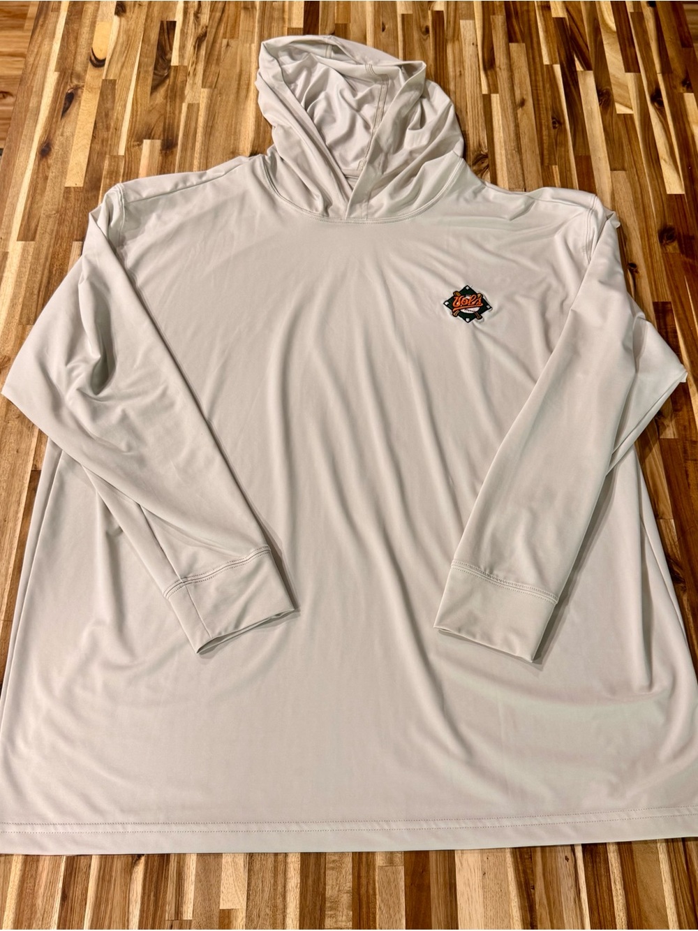 Cream XL Men's Volunteer Traditions BaseVols Hooded Long-Sleeve Performance